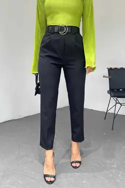 کمربند دار پارچه پاچه کلفت شلوار زنانه برند Sun Victoria کد 1674498056