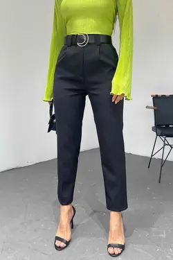 کمربند دار پارچه پاچه کلفت شلوار زنانه برند Sun Victoria کد 1674498056