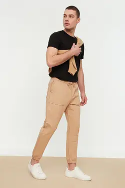 شلوار راحتی متناسب مردانه بژ برند TRENDYOL MAN کد 1647099664