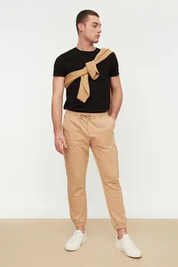 شلوار راحتی متناسب مردانه بژ برند TRENDYOL MAN کد 1647099664