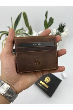 کیف پول جا کارتی کاربردی جدید چرم اصل طراحی برند bayderi کد 1645707562