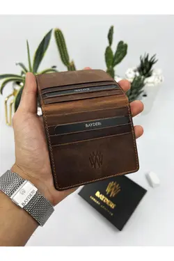 کیف پول جا کارتی کاربردی جدید چرم اصل طراحی برند bayderi کد 1645707562
