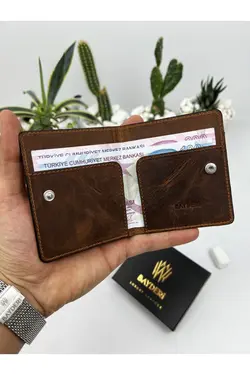 کیف پول جا کارتی کاربردی جدید چرم اصل طراحی برند bayderi کد 1645707562