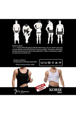 کرست ورزشی ایستاده سفت کننده دور کمر ژنیکوماستی مردانه برند F&amp;W FİT WOMEN کد 1675093691