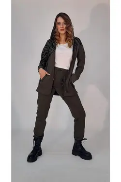 شلوار بافتنی راحت کمر کشی فولادی پارچه طرح‎دار یشمی برند modamylady کد 1644327696