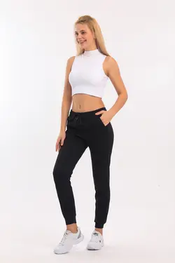 شلوار راحتی بافتنی غواصی زنانه مشکی با برند Prenses Tayt کد 1643892914