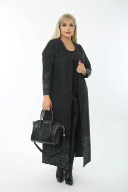 بافتنی بلند طرح‎دار سایز بزرگ زنانه برند EGOSH کد 1644121413