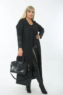 بافتنی بلند طرح‎دار سایز بزرگ زنانه برند EGOSH کد 1644121413