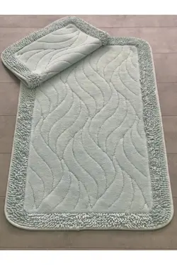 زیرپایی فرش حمام ست ماکارونی پنبه رویا Aqua برند Bonny Home کد 1643502669