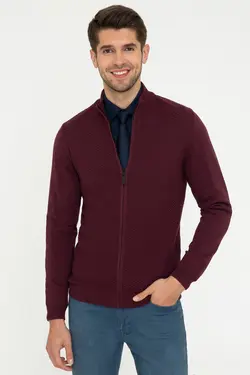 بافتنی مردانه زرشکی برند Pierre Cardin کد 1642745152