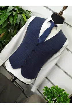 جلیقه اسپرت دکمه‎دار اسلیم فیت بافتنی فولادی بدون جیب برند Rıza Ayçin کد 1642526923