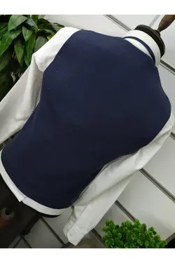 جلیقه اسپرت دکمه‎دار اسلیم فیت بافتنی فولادی بدون جیب برند Rıza Ayçin کد 1642526923