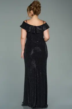 مجلسی چاک دار سایز بزرگ پولک دوز سیاه برند Abiyefon کد 1642516213