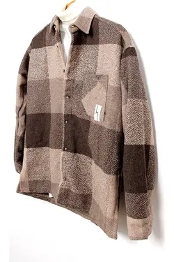 پیراهن فصل جدید مردانه طرح‎دار جیبدار قهوه‎ای برند İnan Store کد 1641864489