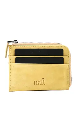 انتیک کیف پول جا کارتی زیپدار واقعی چرم طراحی ویژه / برند naft کد 1641847585