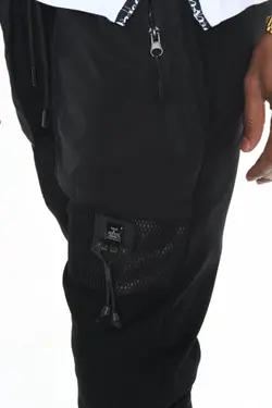 شلوار راحتی زیپدار پاچه طرحدار جیبدار مشکی برند DAVID&amp;GERENZO کد 1641583749