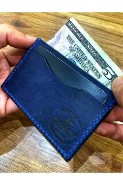 جا کارتی چرم اصل (آبی تیره) برند Roseyderi کد 1641570672