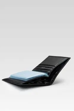 کیف پول جا کارتی چرم اصل مشکی برند bayderi کد 1675808772