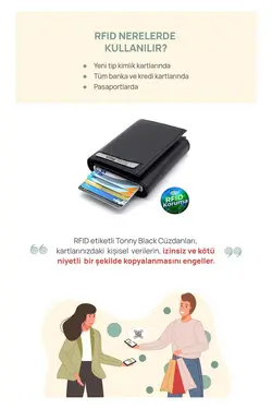 کیف پول ضد جعبه‎دار جا کارتی اصل برند Tonny Black کد 1675783000