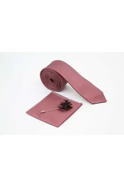 ست کراوات یقه دستمال رنگ گل رز برند Brianze کد 1675752615