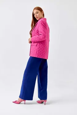 کت بلیزر طرح پنبه دوزی شده سرخابی زنانه برند Tuba Butik کد 1675329624