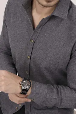 پیراهن ساده اسلیم فیت دودی برند Etikmen کد 1639214825