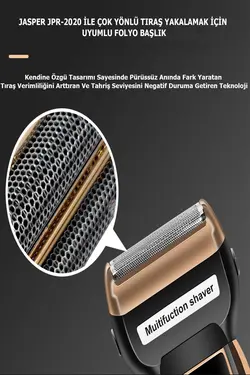 دستگاه گرفتن ریش سری سر/مو حرفه ای تیتانیوم اصلاح نوک ویژه 30 برند JASPER کد 1675955206