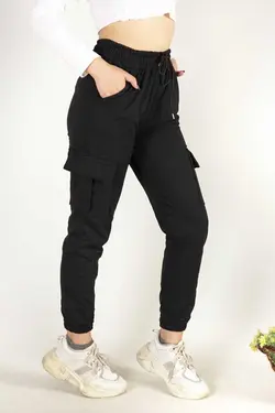 شلوار راحتی جیب دار مشکی برند EXSPORT کد 1676202310