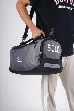 مسافرتی اسپرت کفش فیتنس قد متوسط چشمه‎دار طوسی کیف تهویه شده برند Solo Bag کد 1676561902