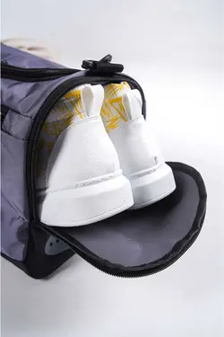 مسافرتی اسپرت کفش فیتنس قد متوسط چشمه‎دار طوسی کیف تهویه شده برند Solo Bag کد 1676561902