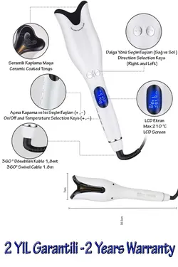 دستگاه سر/مو اتوماتیک کلفت سفید راحت برند Shibowavy کد 1676620413