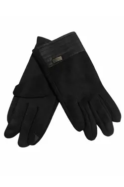 دستکش لمسی پنبه ای جیر داخل طرحدار مردانه چرم برند Verdetti کد 1676757079