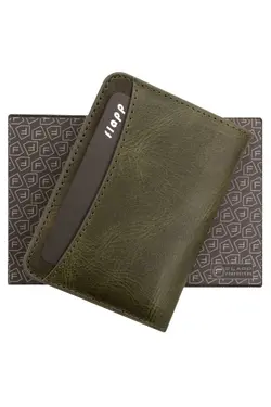 کیف پول محافظ کوچک سبز جا کارتی چرم اصل برند Flapp کد 1676731104