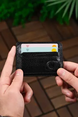 مدل cooperr جا کارتی مشکی چرم اصل برند VANİLLA COLLECTİON کد 1676727670