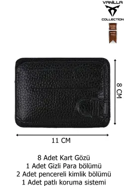 مدل cooperr جا کارتی مشکی چرم اصل برند VANİLLA COLLECTİON کد 1676727670