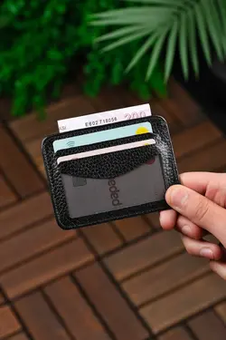 مدل cooperr جا کارتی مشکی چرم اصل برند VANİLLA COLLECTİON کد 1676727670