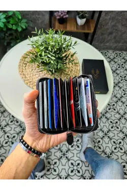 استفاده مدل 661واقعی کیف چرم مردانه زنانه جا کارتی زیپدار برند VİSSO کد 1676729177