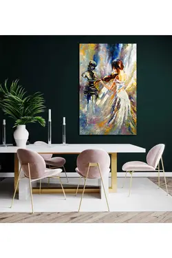 تابلو ویولن به صورت دخترانه چرب زنگ زدن برند Tablo Deposu کد 1676689823