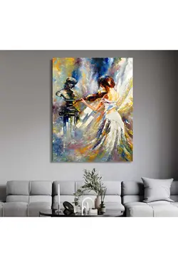 تابلو ویولن به صورت دخترانه چرب زنگ زدن برند Tablo Deposu کد 1676689823