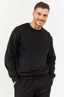 ست لباس راحتی گشاد یقه گرد پاچه لاستیک روزمره مردانه مشکی برند Tommy Life کد 1676822472