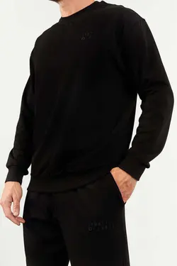 ست لباس راحتی گشاد یقه گرد پاچه لاستیک روزمره مردانه مشکی برند Tommy Life کد 1676822472