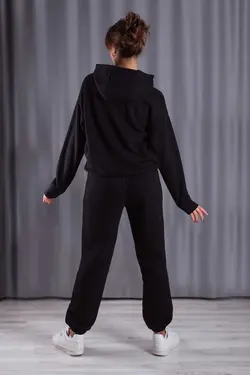 ست لباس راحتی گشاد کلفت پف کرده مشکی برند GiyimAdaButik کد 1676820982