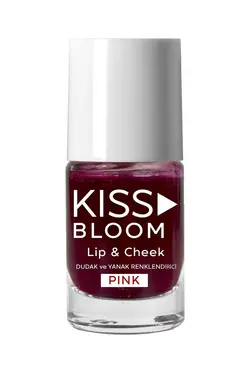رژگونه لب به صورت طبیعی 11میلی لیتر صورتی &amp; برند KISS &amp; BLOOM کد 1676779872