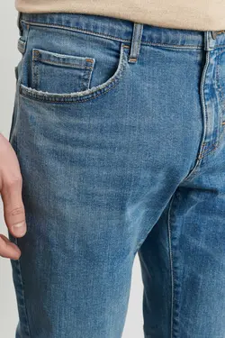 شلوار جین برش اسلیم فیت کشی Magic آبی قالب تنگ مردانه برند Altınyıldız Classics کد 1676873188