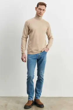 شلوار جین برش اسلیم فیت کشی Magic آبی قالب تنگ مردانه برند Altınyıldız Classics کد 1676873188