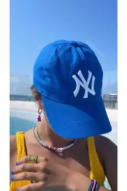 کلاه بیس بال سفید آبی تیره برند Goldmine کد 1676949990