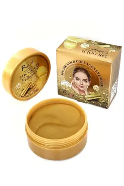 ماسک زیر چشم ترمیم کننده سفت هایلایتر کلاژن 60عدد طلایی x برند Roesıa Rose Cosmetics کد 1676941643