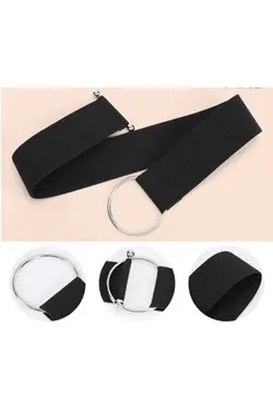 کمر پیراهن ست کمربند دور کشی شتری &amp; مشکی زنانه برند Beltingo کد 1677097762