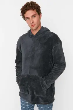 پیژامه گشاد مخمل طوسی رو مردانه برند TRENDYOL MAN کد 1677031583