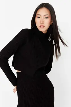 ست لباس بافتنی مشکی برند TRENDYOLMİLLA کد 1677135433